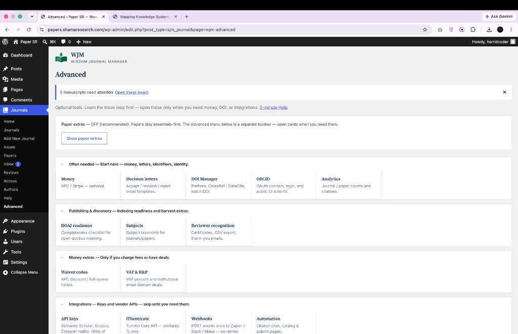 WJM Advanced tools for Stripe money and DOI